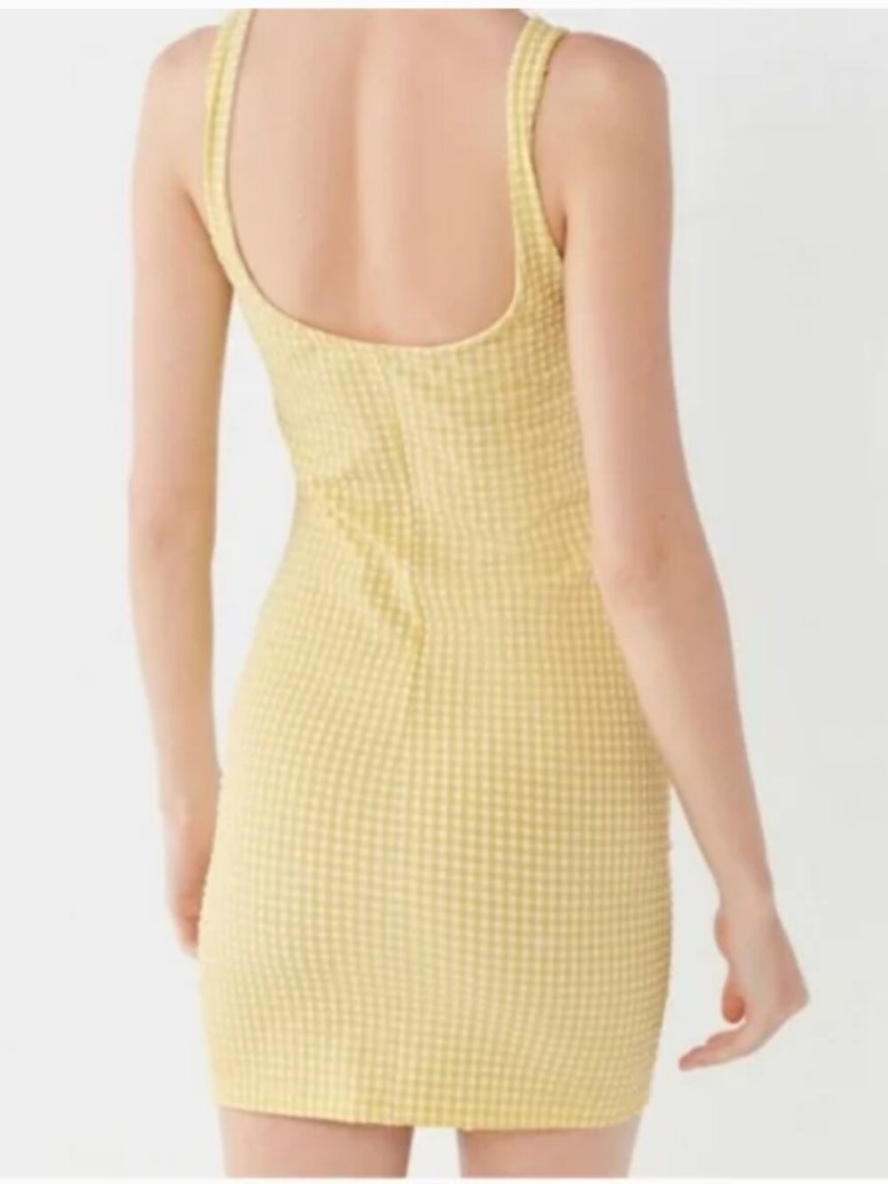 Urban Outfitters Mini Dress Yellow Gingham - Picture 2 of 9